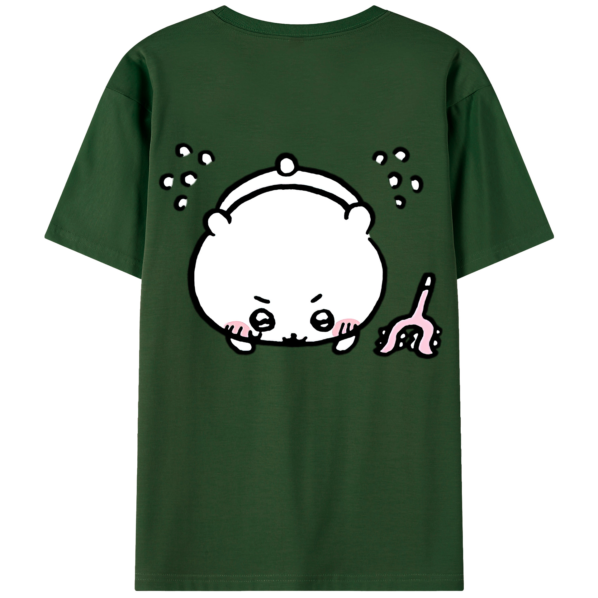 （画像用） ちいかわ ちいかわ Chii-kawa chiikawa 綿100％半袖Tシャツ（背面プリント）